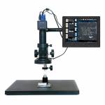 2MP HD CCD VGA Microscope Camera with Adjusting Bracket 0.7-4.5X Continous Zoom LED Light 8inch LCD