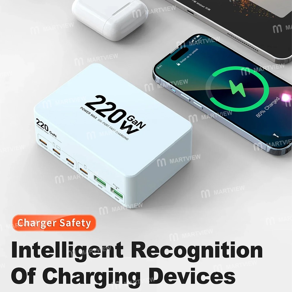 wlx 818l-6-port-220w-pd100wusb-gan-intelligent-digital-display-charging-station-4