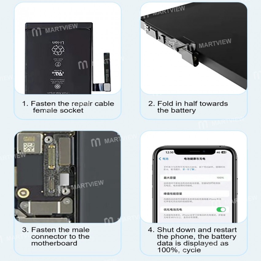 jtx external-battery-health-repair-cable-for-iphone-11-14pm-no-battery-required-boot-7