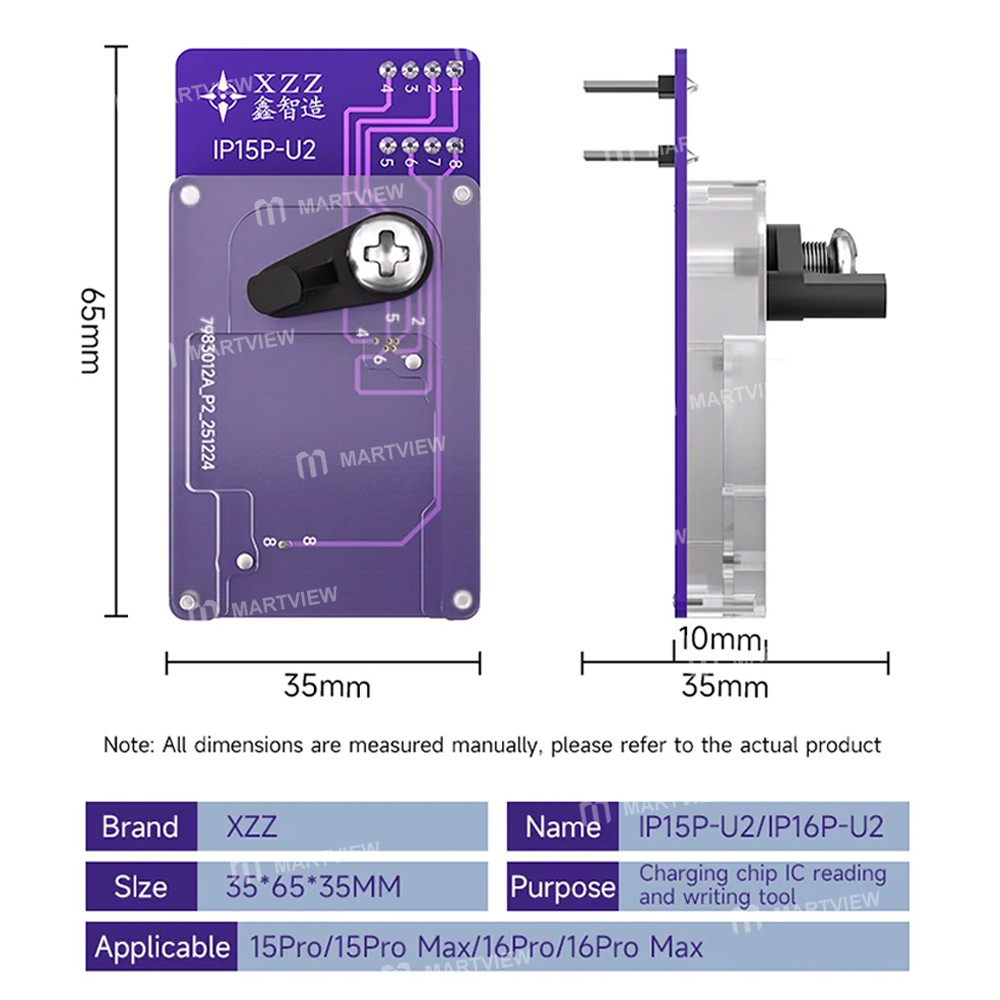 xzz layered-free-fly-wire-free-charging-ic-chip-reader-writer-tool-kit-for-iphone-15p-16p-series-13