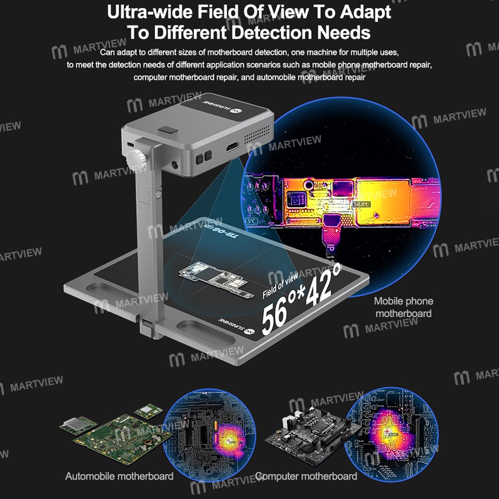 sunshine tb-08-pro-dual-light-direct-connection-pcb-motherboard-diagnosis-infrared-thermal-camera-10