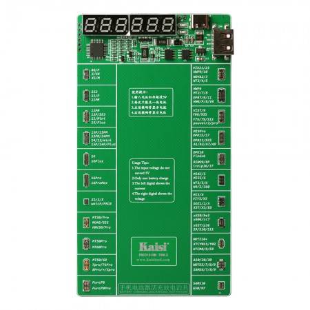 Kaisi K-9208 V25 Battery Charge Activation Board for iPhone 8G to 16Pro Max and Android Phones