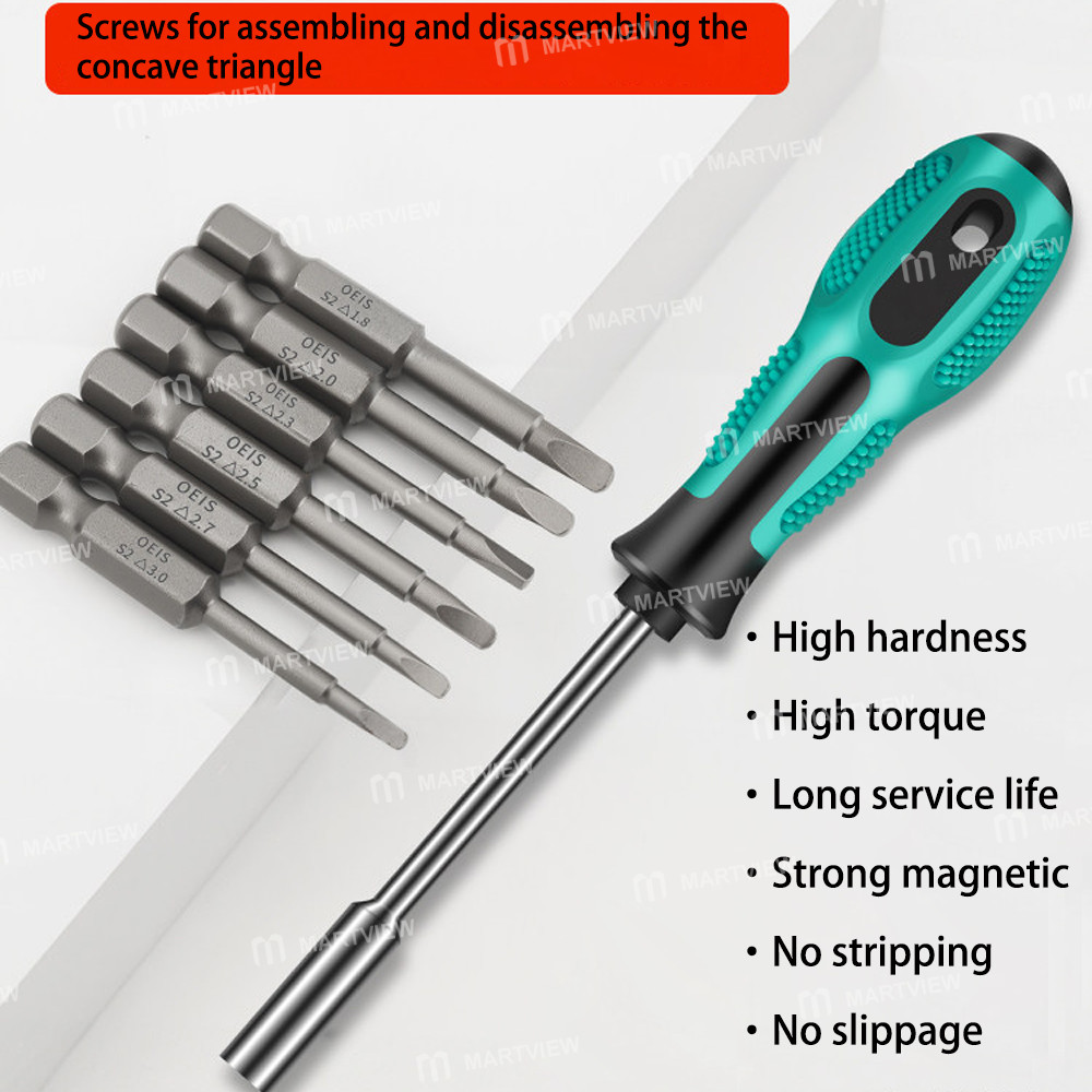 635mm hex-shank-s2-steel-magnetic-concave-triangular-special-shaped-bit-with-handle-7