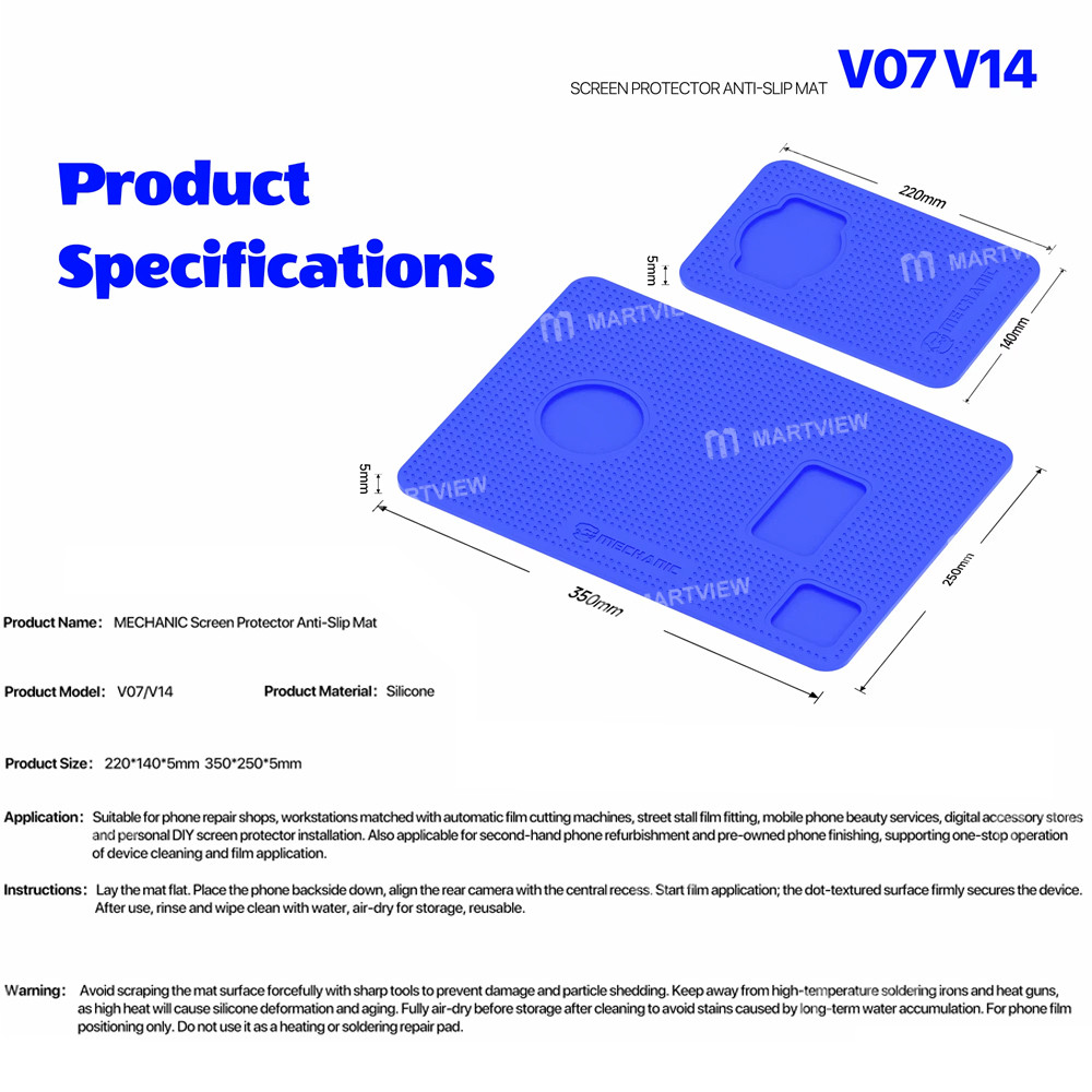 mechanic v07-v14-screen-protector-anti-slip-mat-with-lens-protection-specifically-for-cell-phone-8