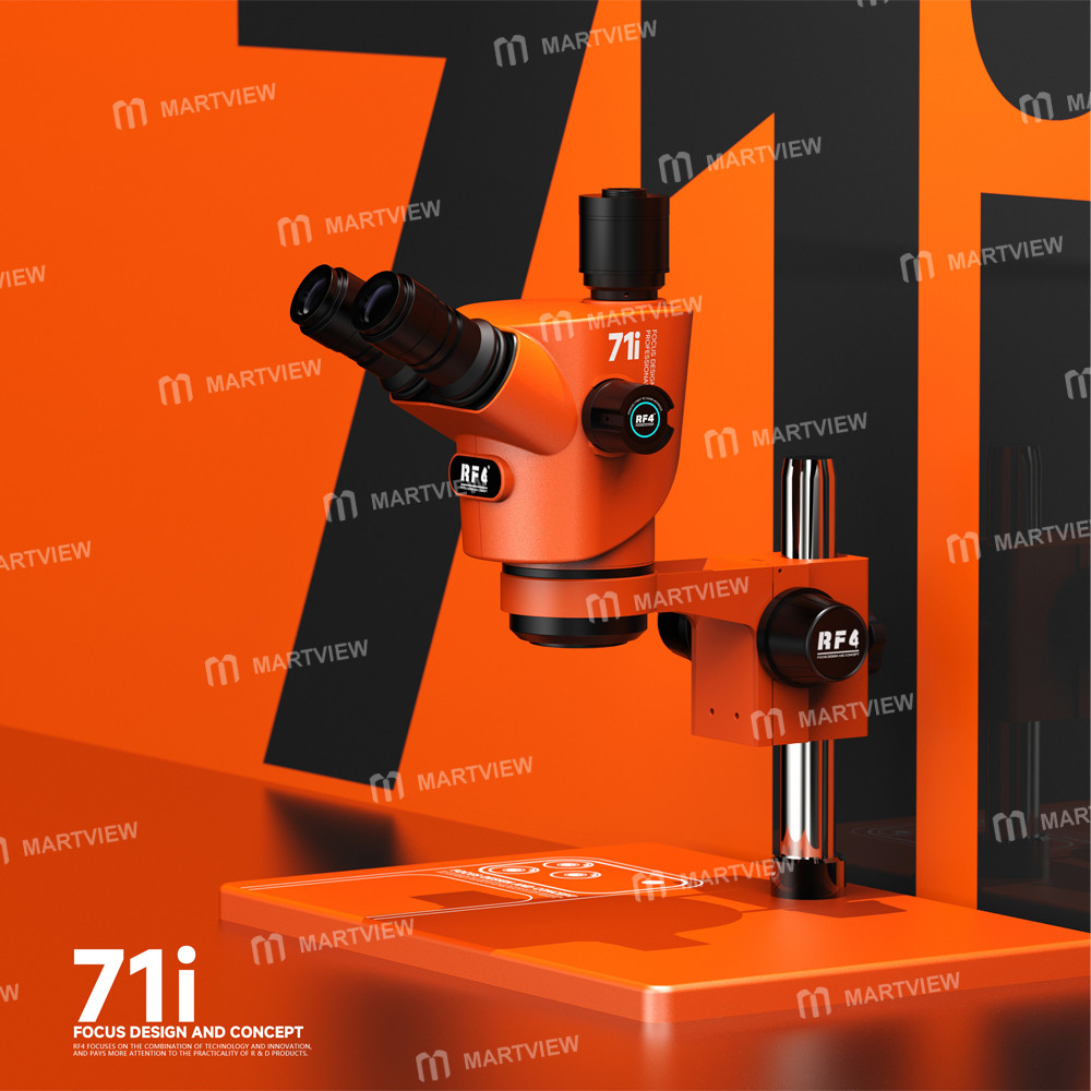 rf4 71i-orange-edition-30-inclination-design-65-65x-zoom-trinocular-stereo-microscope-with-big-base-