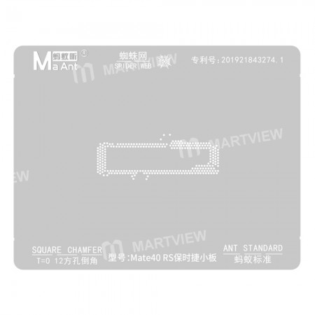 MaAnt 0.12mm Squarer Chamfer BGA Reballing Stencil for Huawei Mate 40 RS Porsche Edition Small Board
