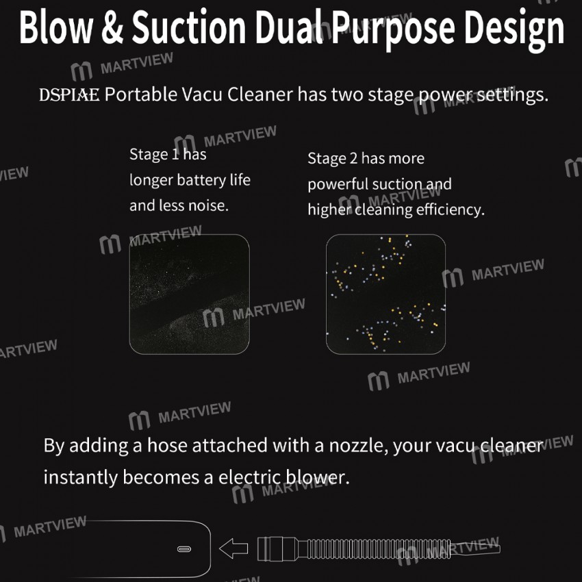 Dspiae HC-V High Power Handheld Portable Wireless Vacuum Cleaner for PCB Soldering Cleaning