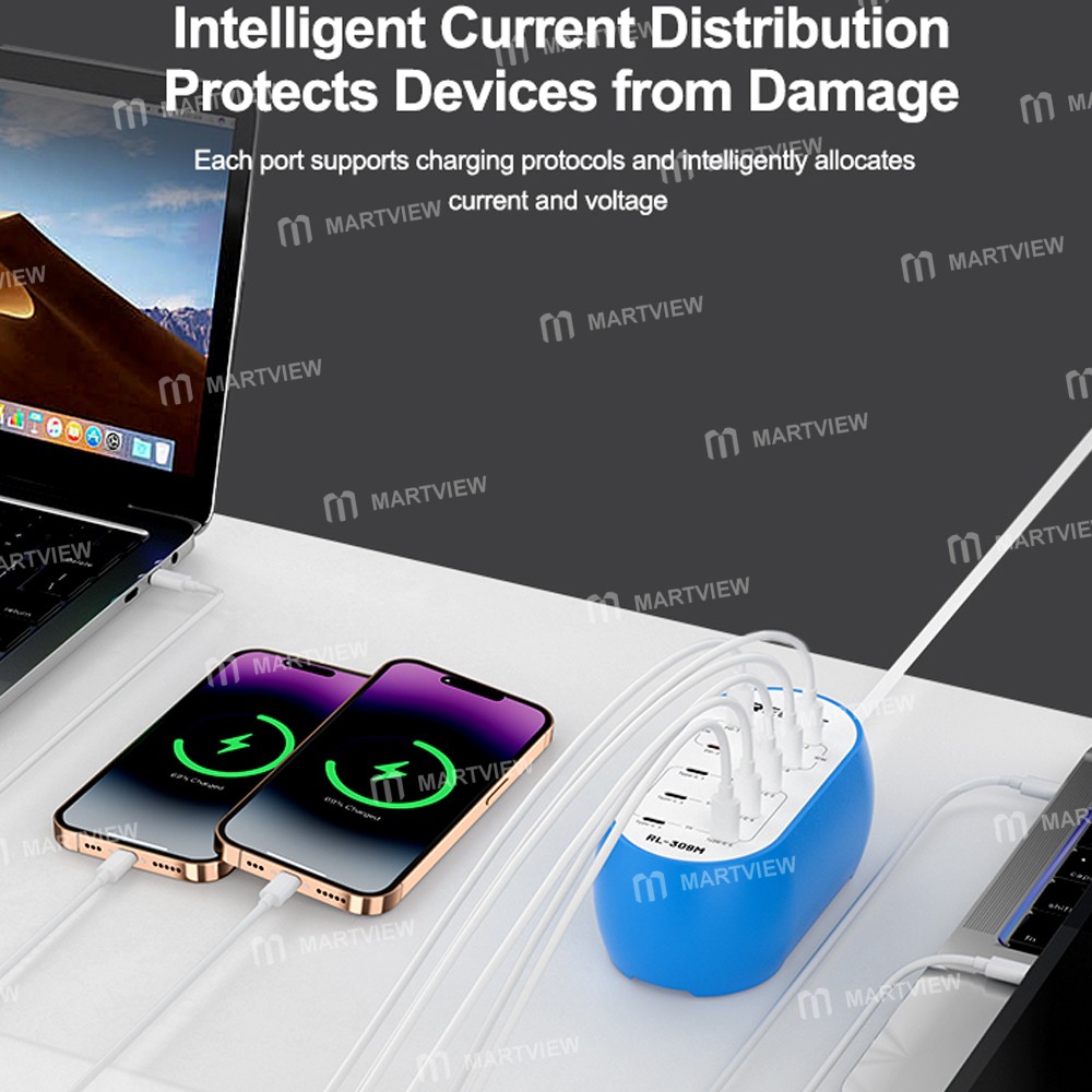 relife rl-309m-72w-10-port-pd-type-c-desktop-intelligent-fast-charging-station-10