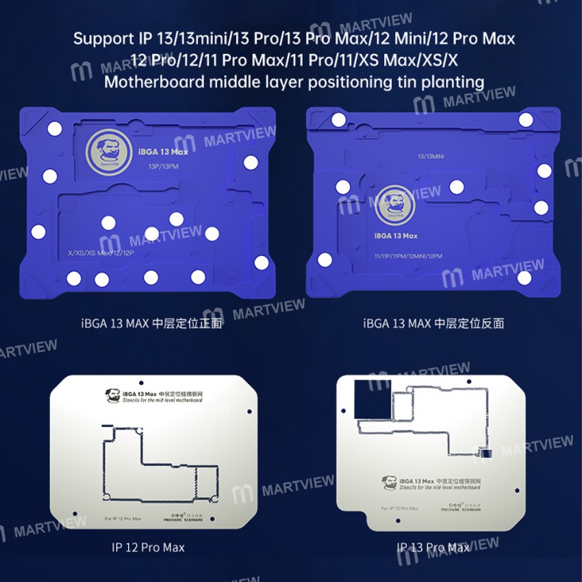 mechanic ibga13-max-middle-layer-positioning-tin-planting-platform-for-iphone-x-to-13pro-max-9