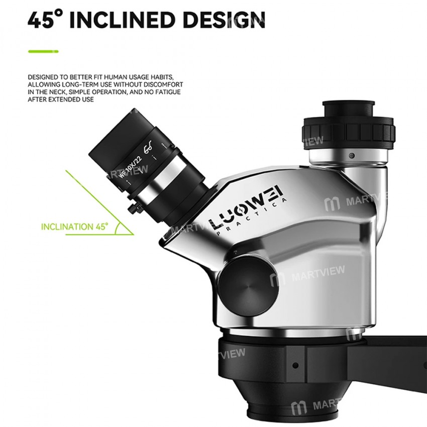 luowei lw-tr02-b3tv-7-50x-synchronous-zoom-trinocular-stereo-microscope-with-aluminum-alloy-base-6