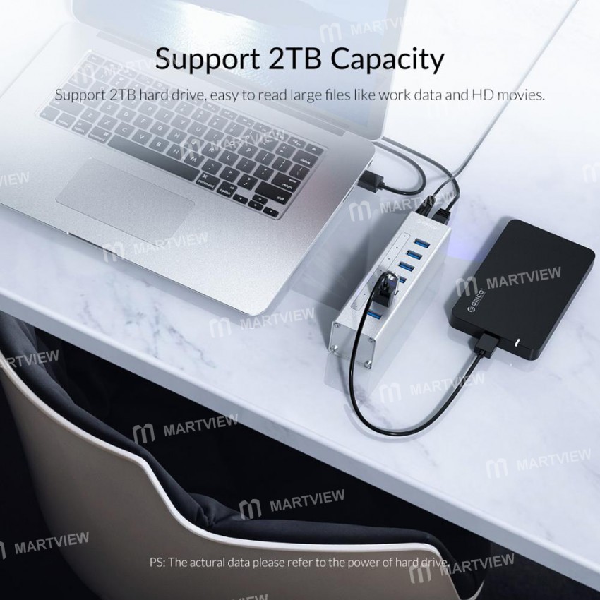 Orico A3H Series Aluminum High Speed 4 / 7 / 10 Ports USB 3.0 HUB with 12V Power Adapter