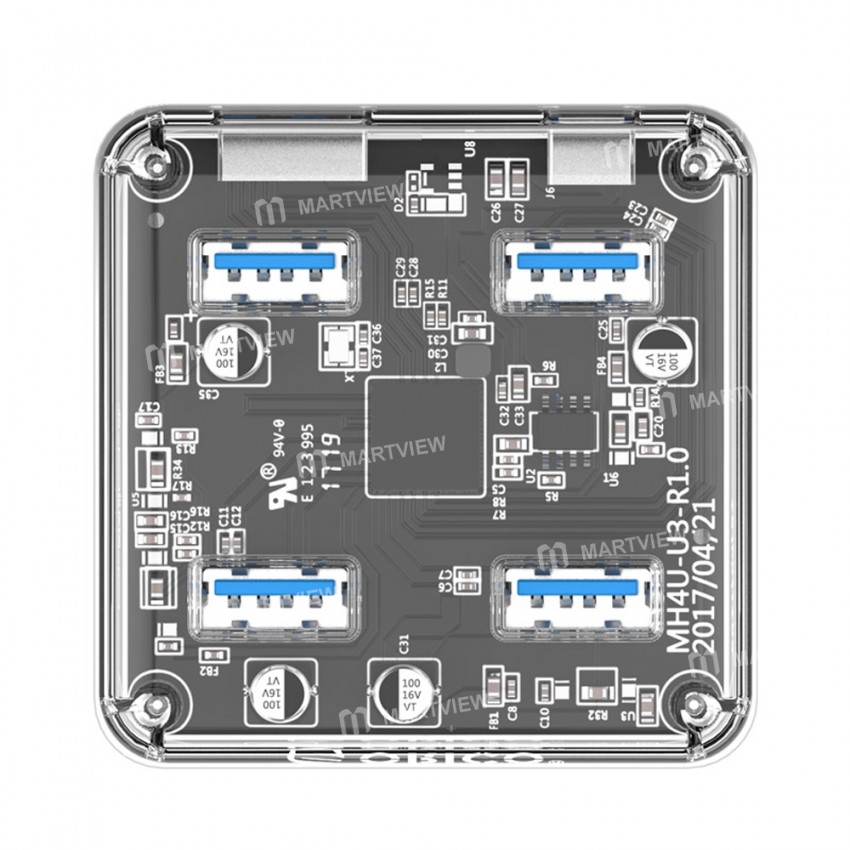 Orico MH4U-U3 4 Ports Transparent HUB USB3.0 Splitter