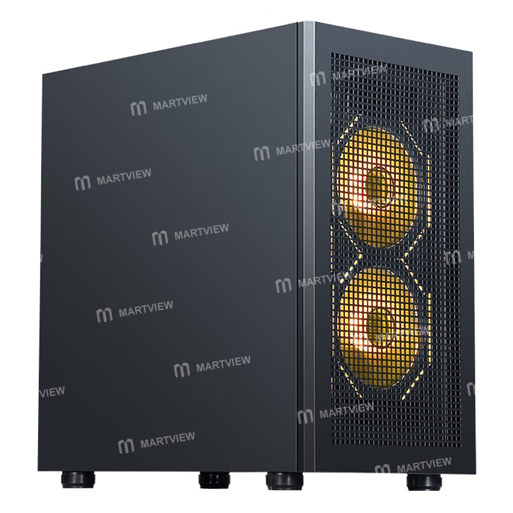 sama honey-badger-m2-mesh-side-panel-glass-desktop-m-atx-computer-case-supports-240-aio-water-coolin