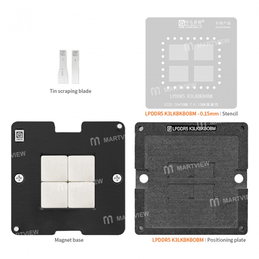 amaoe 015mm-bga-reballing-stencil-platform-set-for-lpddr5-k3lkbkb0bm-3