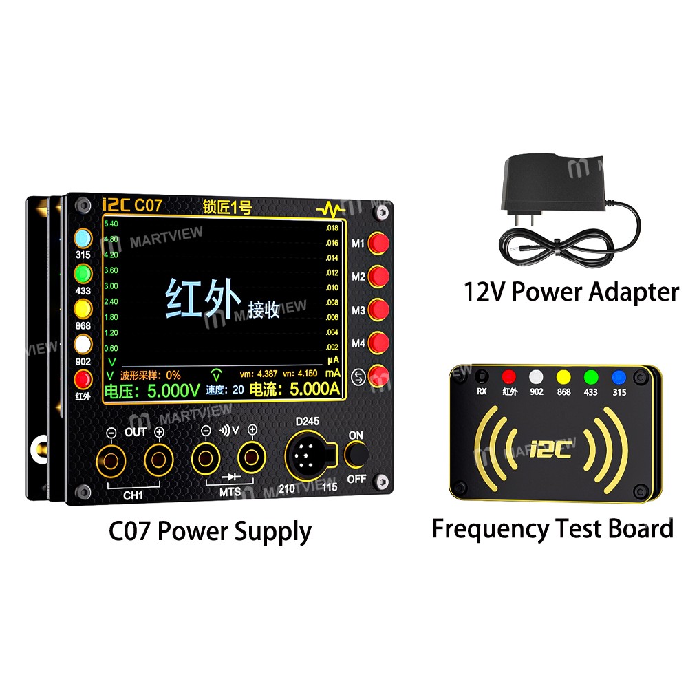 i2c c07-locksmith-no1-power-supply-frequency-test-board-waveform-multimeter-17