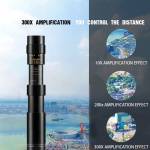 10X-300X 40mm Zoom Professional Retractable Bak4 Monocular Telescope Set