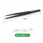 relife rl-esd-black-antistatic-non-magnetic-stainless-steel-precision-tweezers-8
