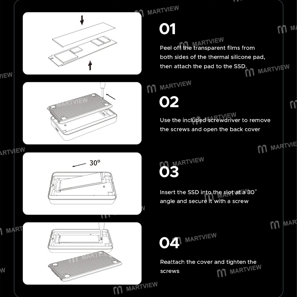 orico x50pro-aluminum-alloy-thunderbolt-5-80gbps-m2-nvme-ssd-enclosure-supports-expansion-up-to-8tb-