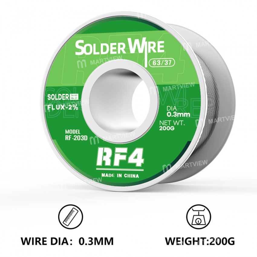 rf4 rf-203d-200g-03mm-63sn-lead-free-rosin-core-solder-tin-wire-1