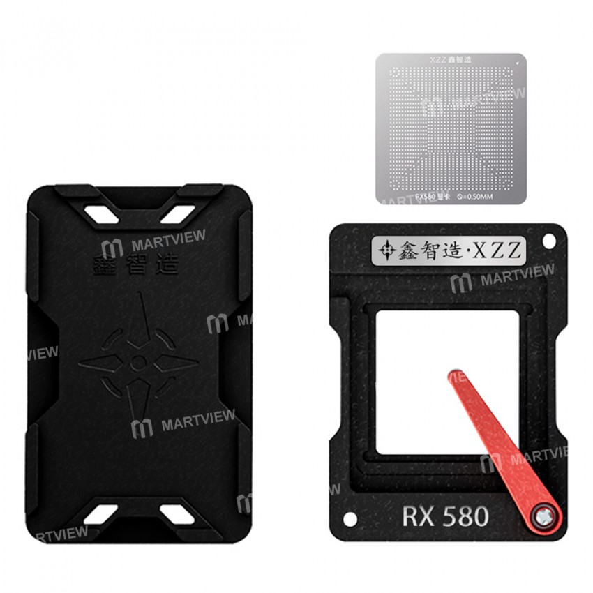 xinzhizao 050mm-magnetic-bga-reballing-tin-planting-platform-for-amd-rx580-graphics-card-1