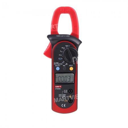 UNI-T UT204A Digital Handheld Clamp Multimeter Tester DMM Voltmeter AC DC