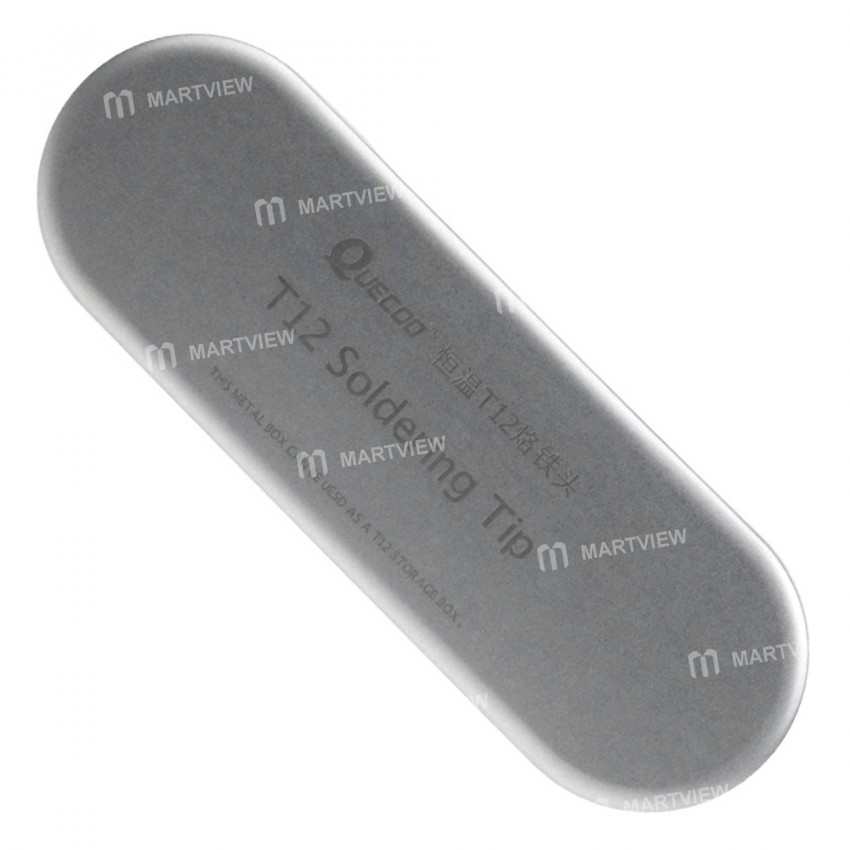 T12 Series Soldering Iron Tips 5-grooves Metal Storage Box