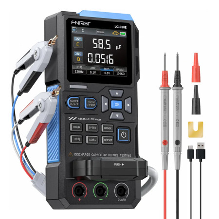 Fnirsi LC1020E High Precision Handheld Resistance Capacitance Inductance Digital Bridge LCR ESR Tester