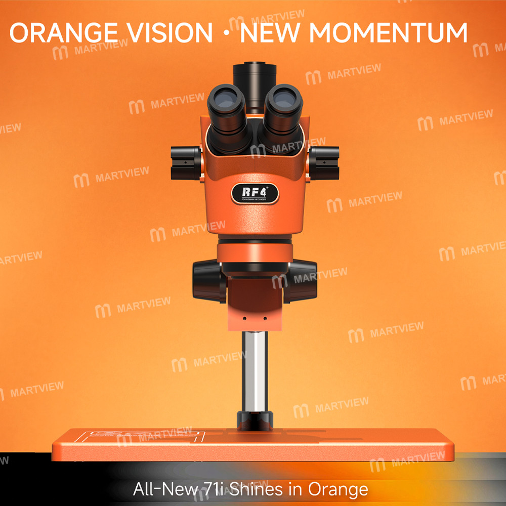 rf4 71i-orange-edition-30-inclination-design-65-65x-zoom-trinocular-stereo-microscope-with-big-base-
