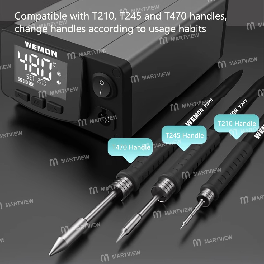 wemon t470-400w-intelligent-high-frequency-soldering-station-support-t470-t245-t210-handle-7