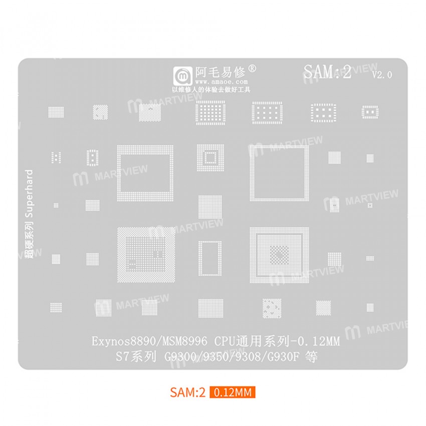 amaoe sam1-to-sam17-012mm-bga-reballing-stencil-set-2