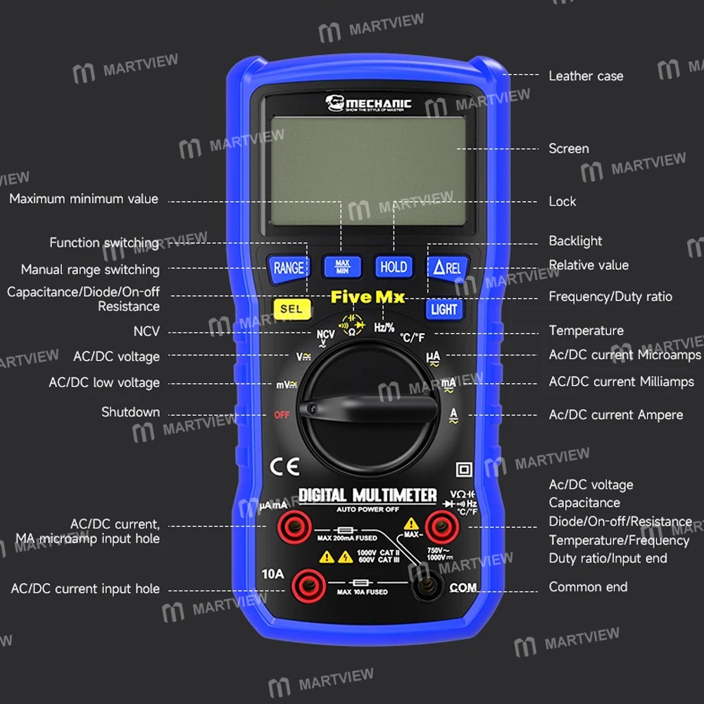 mechanic five-mx-fully-auto-intelligent-digital-display-multimeter-with-english-speech-broadcast-11