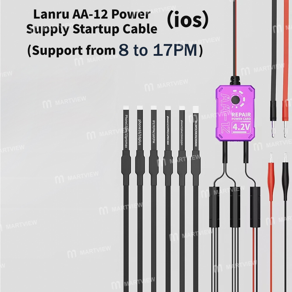 lanrui aa-12-42v-power-supply-boot-startup-cable-for-iphone-8-to-17pm-most-android-phones-7