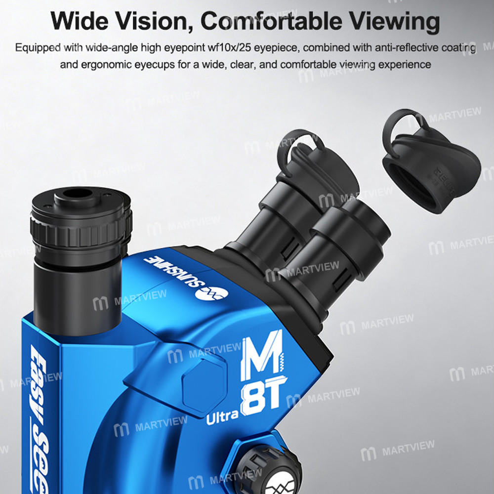 sunshine m8t-ultra-b11-6-72x-synchronous-zoom-trinocular-stereo-microscope-with-b11-big-base-9