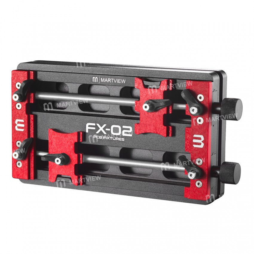 Martview FX-02 Full 360° Rotation Multifunctional Dual Bearing Universal PCB Fixture with Press Buck