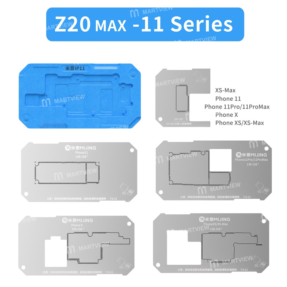 mijing z20-max-motherboard-middle-layer-planting-tin-platform-for-iphone-x-to-17pro-max-3