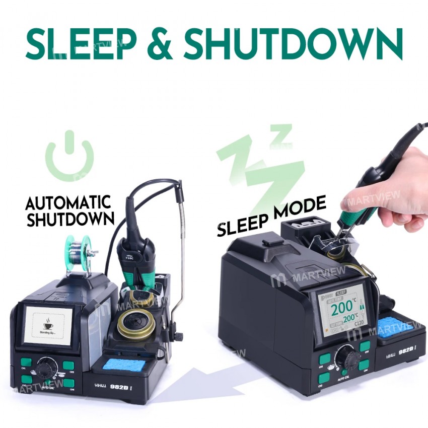 yihua 982d-i-intelligent-high-precision-soldering-station-with-907c-dual-head-tweezers-handle-2