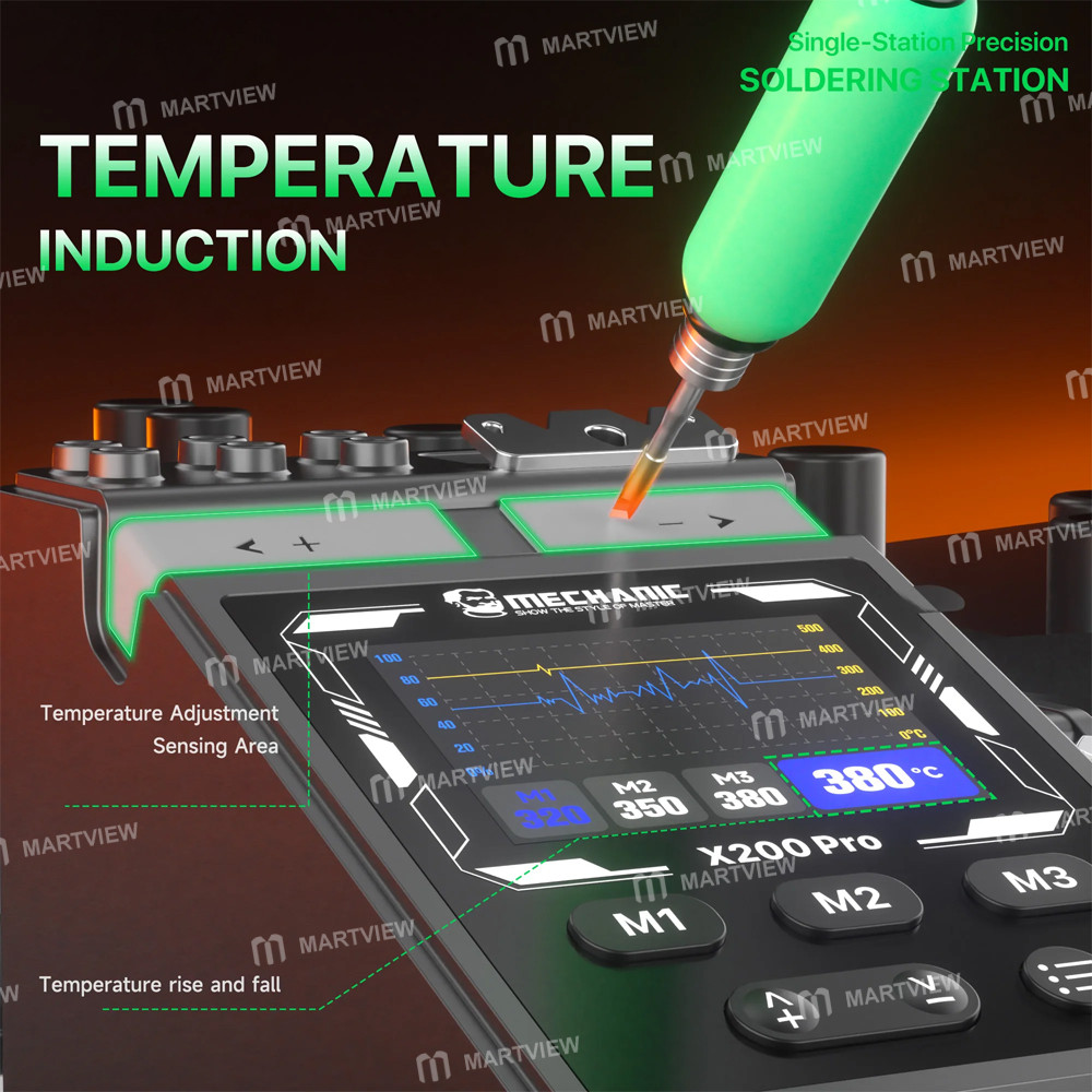 mechanic x200-pro-pen-style-smart-temperature-adjustable-single-station-precision-soldering-station-