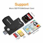 Rocketek RT-SCR10 High-Performance USB2.0 Smart Card Reader for Desktop and Mobile Devices