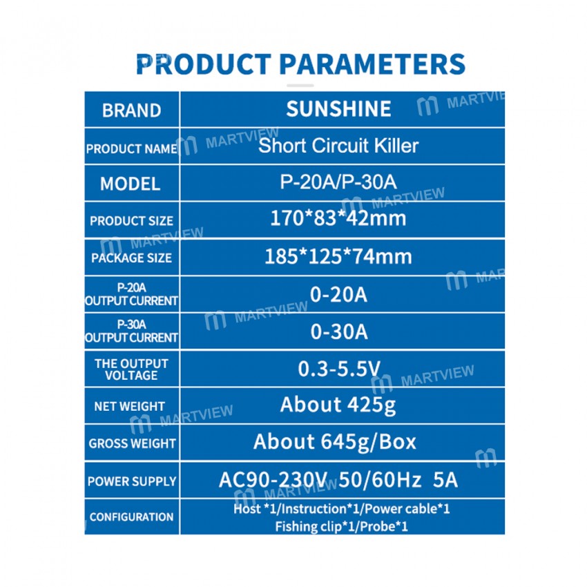 Sunshine P-30A Shortkiller PCB Circuit Detection Tool
