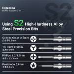 2uul sd11-espresso-electric-screwdriver-with-4pcs-s2-bits-for-mobile-phone-repair-8