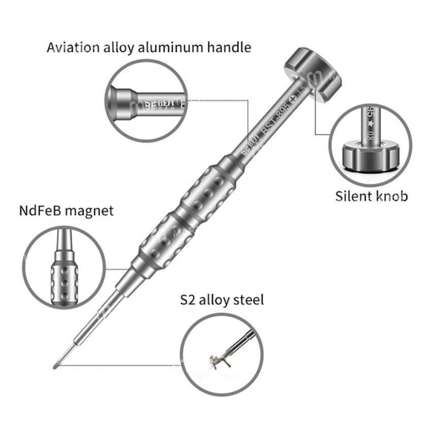 BST-895 Anti-slip Disassemble Precision Bolt Screwdriver for Mobile Phone Repair