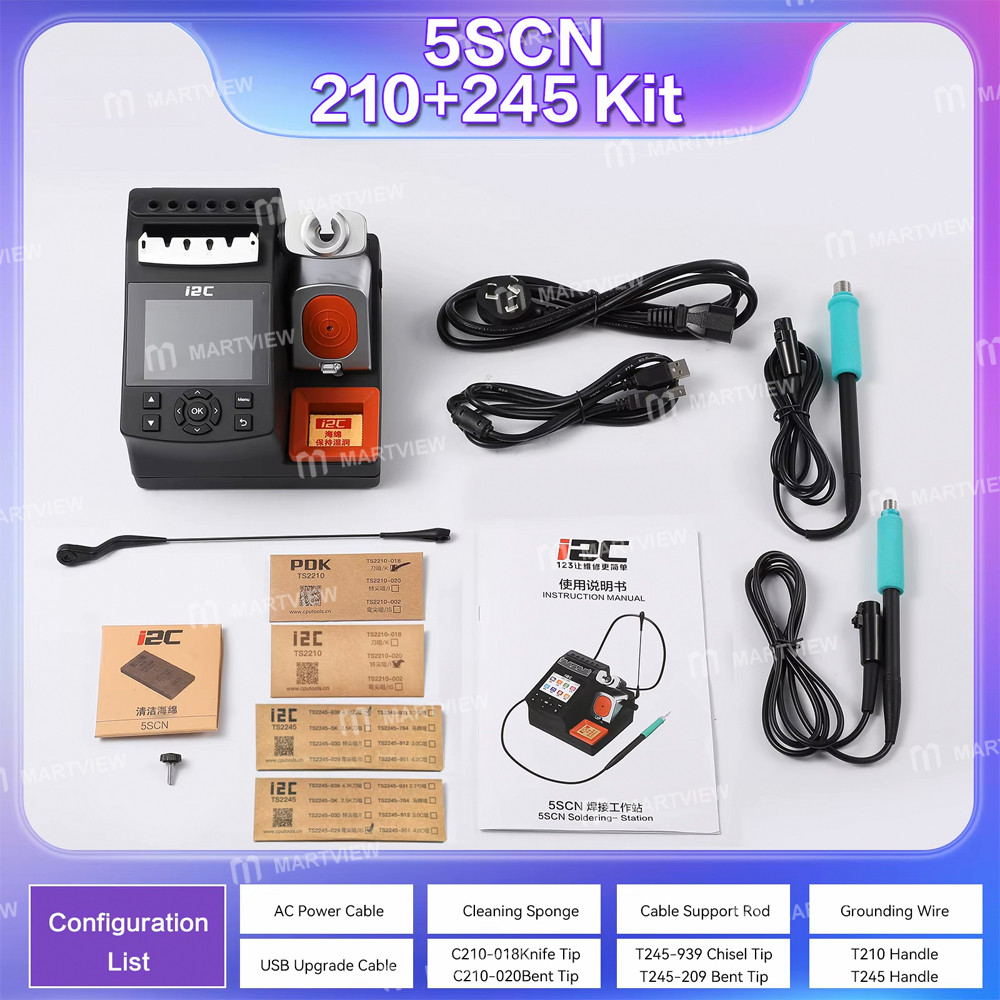 i2c 5scn-200w-high-power-pid-intelligent-temperature-control-c210-c245-industrial-soldering-station-