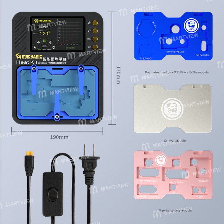 mechanic heat-kit-intelligent-reflow-soldering-heating-platform-for-iphone-11-to-13pro-max-motherboa
