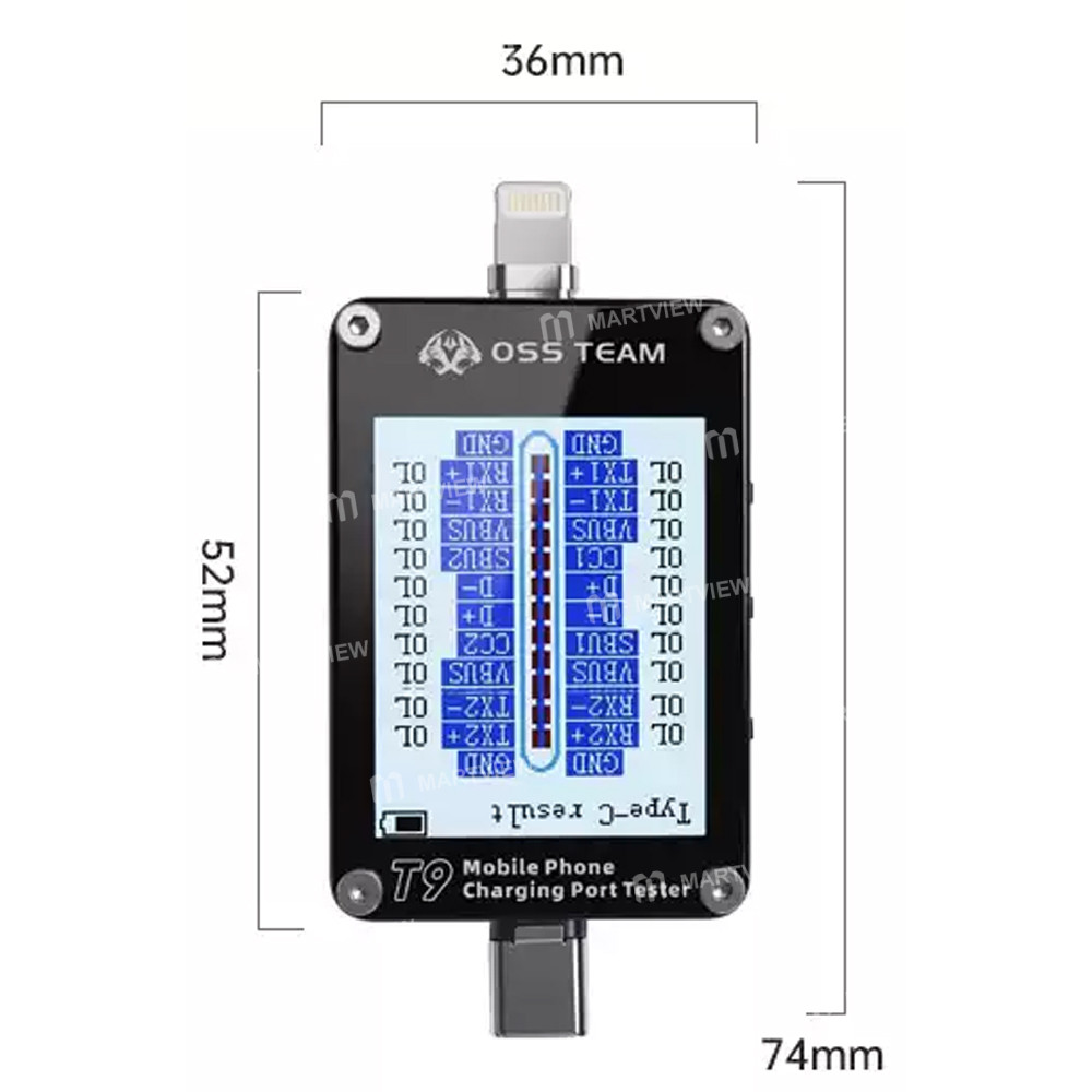 oss t9-smart-hd-display-lightning-type-c-tail-plug-tester-for-apple--android-phones-2