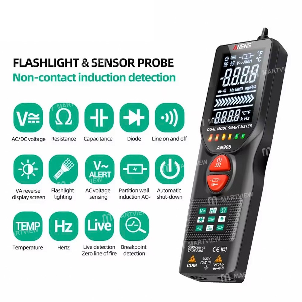 aneng an998-non-contact-detection-professional-automatic-digital-multimeter-with-temperature-test-2