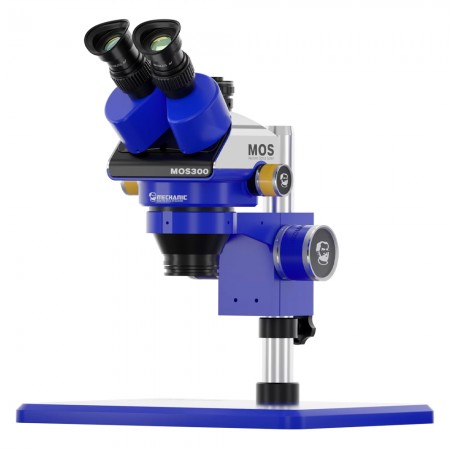 Mechanic MOS300 6-45X HD Continuous Zoom Trinocular Stereo Microscope for PCB Soldering