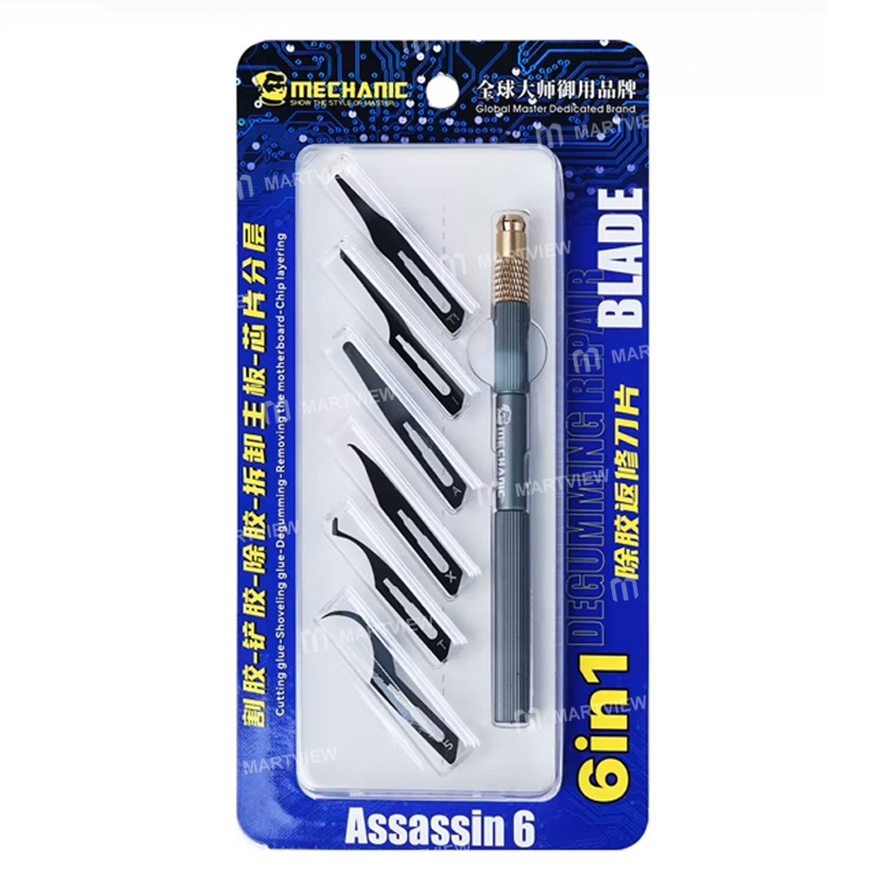 mechanic assassin-6-6-in-1-professional-degumming-rework-blade-set-for-motherboard-ic-cpu-repair-1