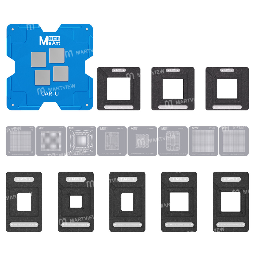 maant car-u-new-energy-vehicles-cpu-comprehensive-bga-reballing-stencil-tin-plating-platform-set-1