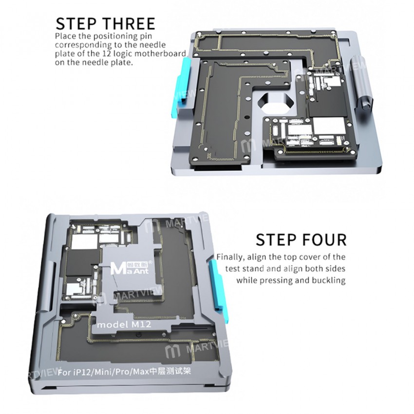 MaAnt M12 Motherboard Layering Tester Logic Board Stand Fixture Holder for iPhone 12 / 12 Pro / 12 P