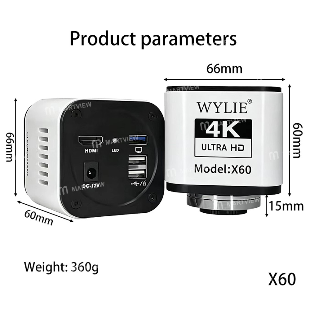 wylie x60-hdmiuvc-4k-ultra-hd-microscope-industrial-camera-with-integrated-measurement-system-2